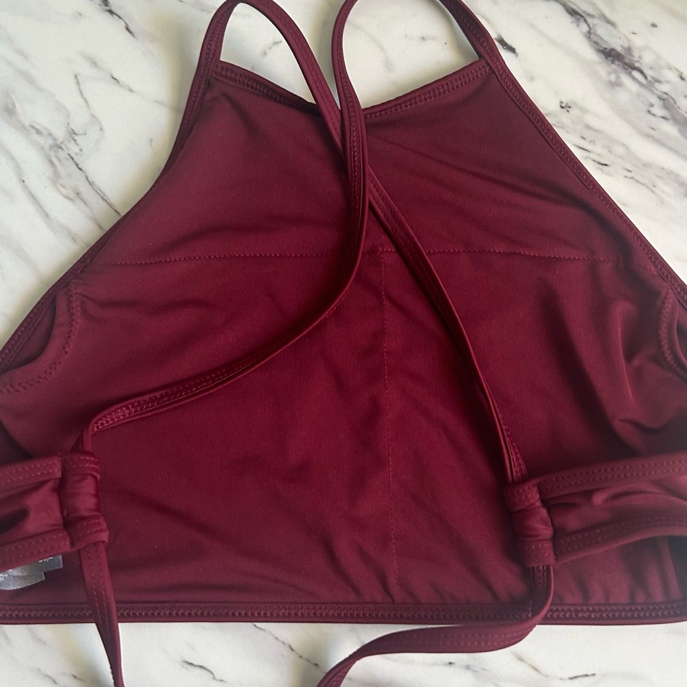 AERIE SWIM HIGH NECK TOP WOMENS SMALL
